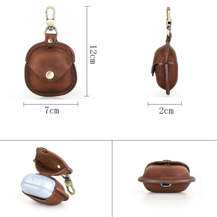 CONTACTS FAMILY CF1119 Pro For Galaxy Buds Pro Crazy Horse Texture Clamshell Earphone Protective Leather Case with Hook(Red Wine) - free shipping - PMC TechLife - Order now!