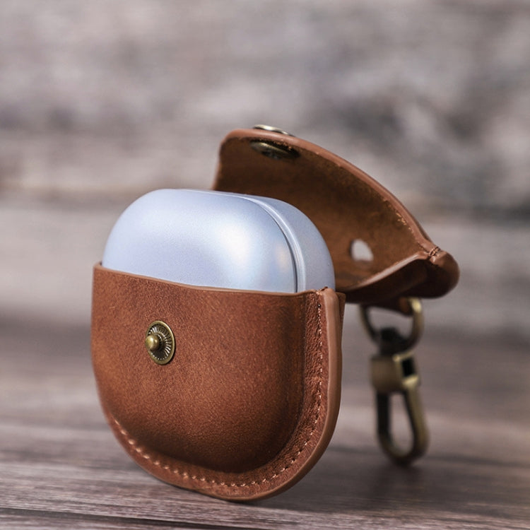 CONTACTS FAMILY CF1119 Pro For Galaxy Buds Pro Crazy Horse Texture Clamshell Earphone Protective Leather Case with Hook(Red Wine) - free shipping - PMC TechLife - Order now!