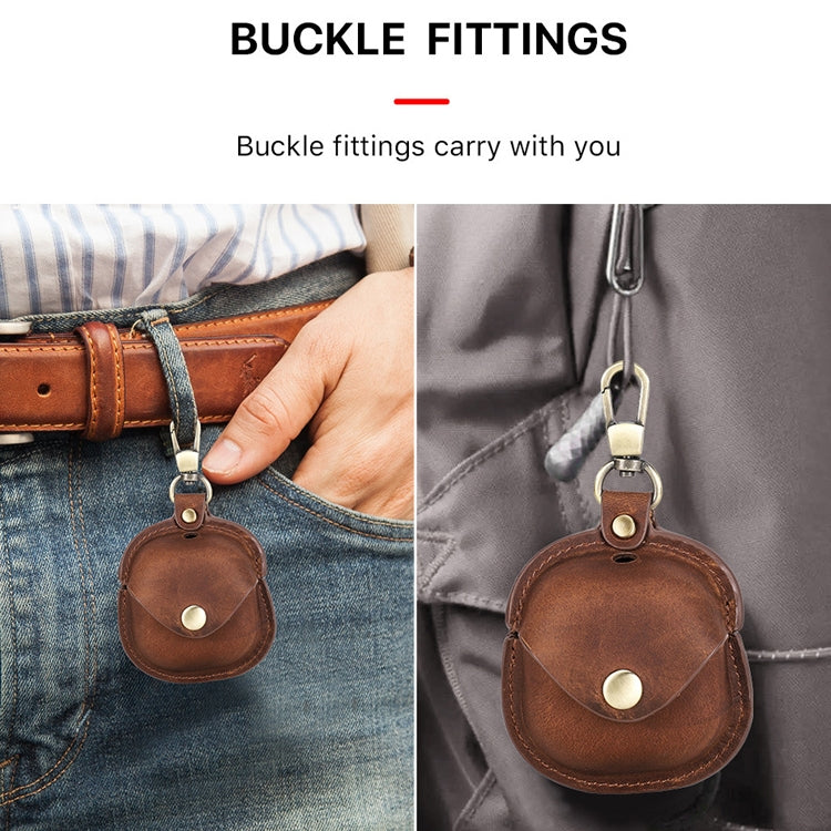 CONTACTS FAMILY CF1119 Pro For Galaxy Buds Pro Crazy Horse Texture Clamshell Earphone Protective Leather Case with Hook(Red Wine) - free shipping - PMC TechLife - Order now!