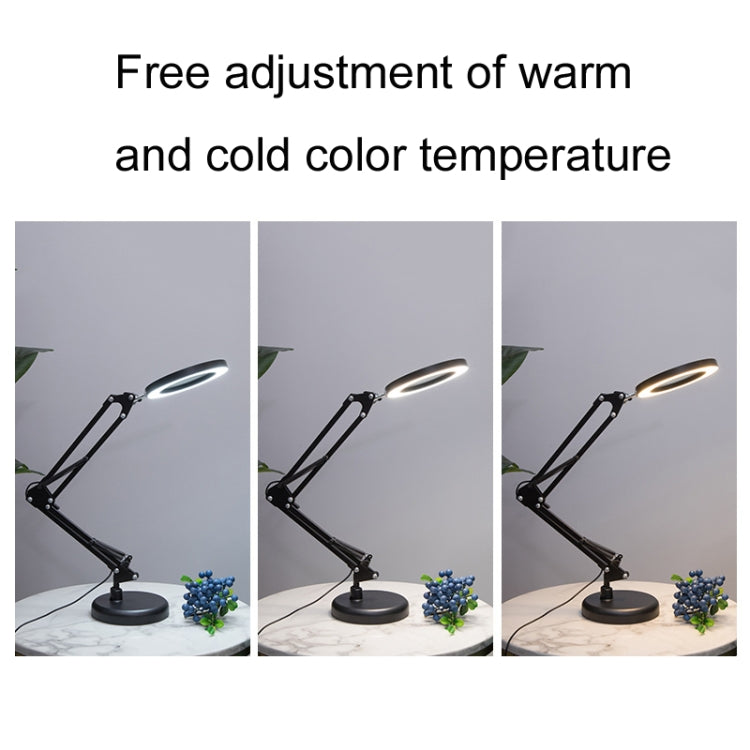 8X Magnifying Glass Lamp Beauty Nail Tattoo Repair Office Reading Lamp, Colour: With Magnifying Glass (Black) -  by PMC TechLife | Online Shopping South Africa | PMC TechLife