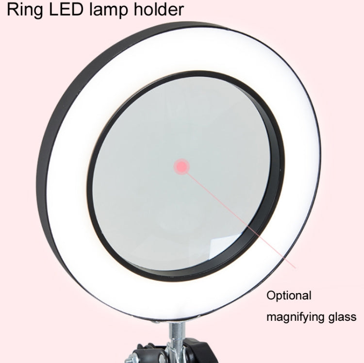 8X Magnifying Glass Lamp Beauty Nail Tattoo Repair Office Reading Lamp, Colour: With Magnifying Glass (Black) -  by PMC TechLife | Online Shopping South Africa | PMC TechLife