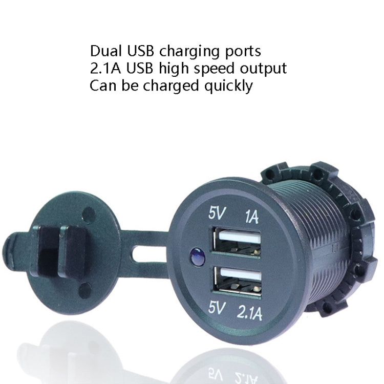 KWG-P1 Car Motorcycle Ship Modified USB Charger 5V 3.1A With Blue LED Lamp Display Waterproof And Dustproof Car Charger - DIY Modified Charger by PMC TechLife | Online Shopping South Africa | PMC TechLife