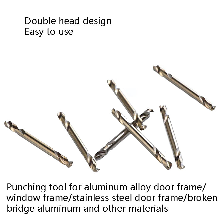 5pcs M35 Cobalt-Containing Twist Drill Bit High-Speed Steel Double Head Metal Steel Plate Expansion Hole Drill, Model: Double Head 3.2mm - Drill & Drill Bits by PMC TechLife | Online Shopping South Africa | PMC TechLife