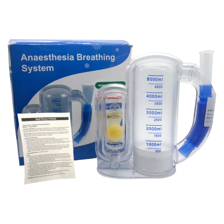 Respiratory Training Device Lung Capacity Training Pulmonary Function Exercise Rehabilitation Device, Specification: Single Ball  5000ml - Others by PMC TechLife | Online Shopping South Africa | PMC TechLife