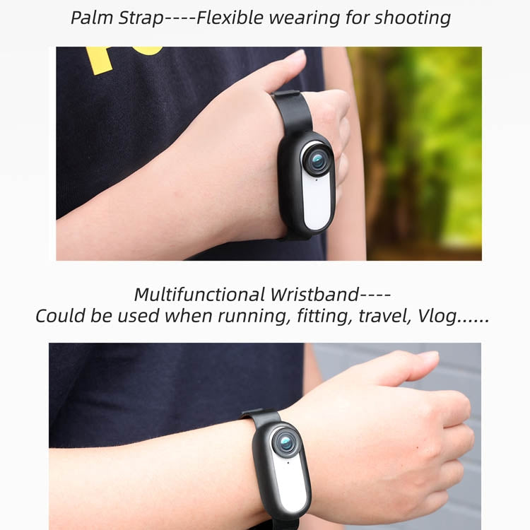 Sunnylife  IST-Q9335 Camera Strap Silicone Protective Cover Wristband Palm Backpack Bicycle Strap Cat Collar For Insta360 GO2(Black) - Others by Sunnylife | Online Shopping South Africa | PMC TechLife | Buy Now Pay Later Mobicred