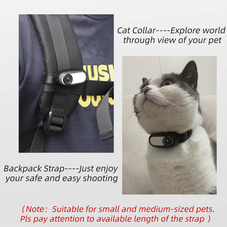 Sunnylife  IST-Q9335 Camera Strap Silicone Protective Cover Wristband Palm Backpack Bicycle Strap Cat Collar For Insta360 GO2(Black) - Others by Sunnylife | Online Shopping South Africa | PMC TechLife | Buy Now Pay Later Mobicred