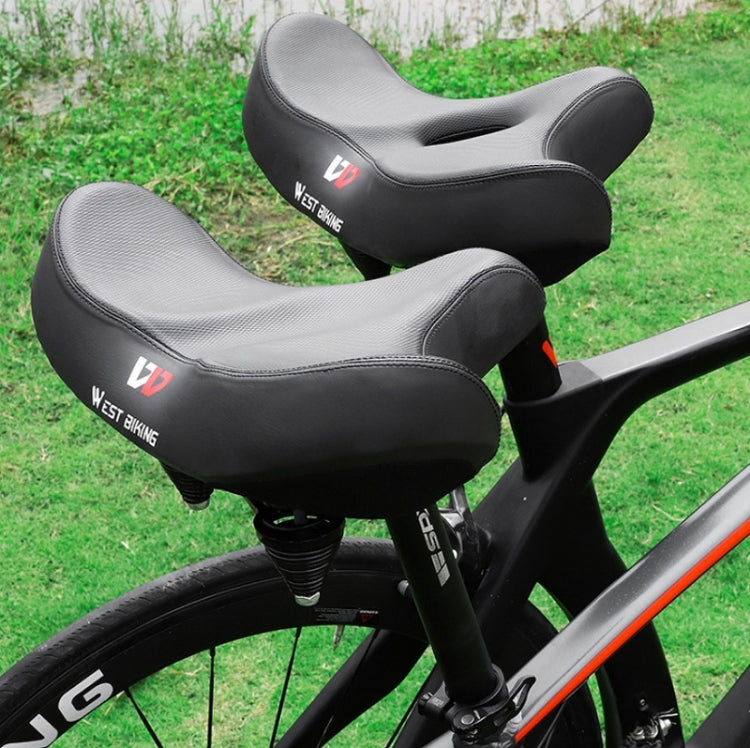 WEST BIKING Bicycle Riding Big Butt Comfortable Saddle(Black Groove) - free shipping - PMC TechLife - Order now!