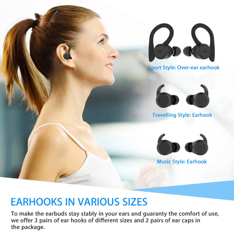 BE1032 Ear-mounted Waterproof Sports TWS Wireless Bluetooth Earphone(Rose Red) - TWS Earphone by PMC TechLife | Online Shopping South Africa | PMC TechLife