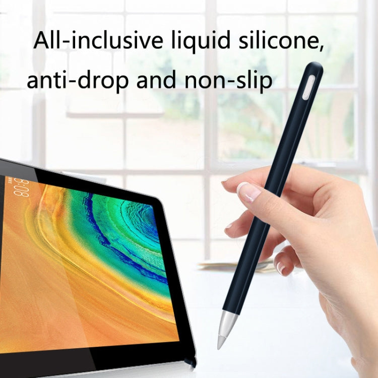 2 Sets 3 In 1 Stylus Silicone Protective Cover + Two-Color Pen Cap Set For Huawei M-Pencil(Gray) - Pencil Accessories by PMC TechLife | Online Shopping South Africa | PMC TechLife | Buy Now Pay Later Mobicred