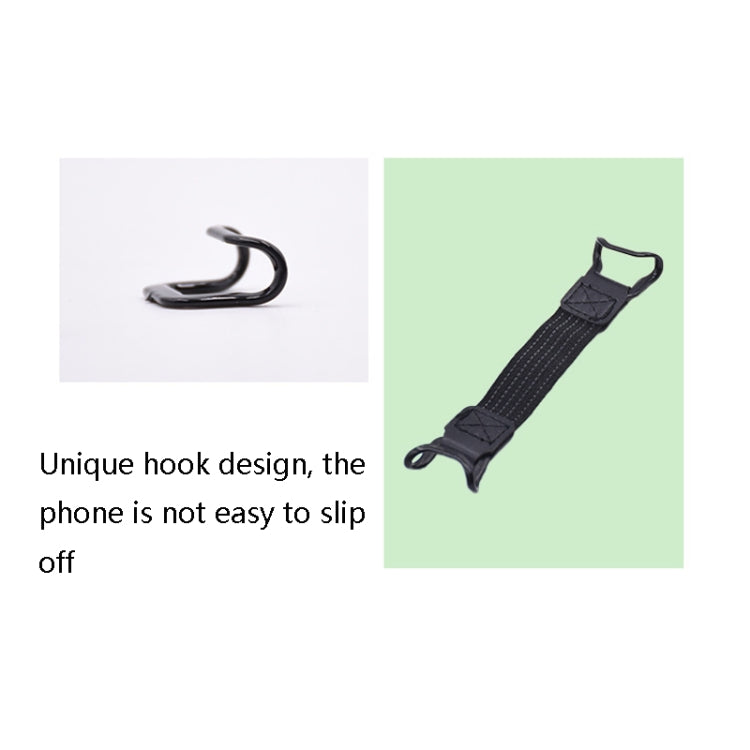 5 PCS Mobile Phone Back Strapping Bracket Lazy Phone And Tablet Back Stick Bracket, Style: 2 x 13cm (Black Iron Buckle) - Lazy Bracket by PMC TechLife | Online Shopping South Africa | PMC TechLife