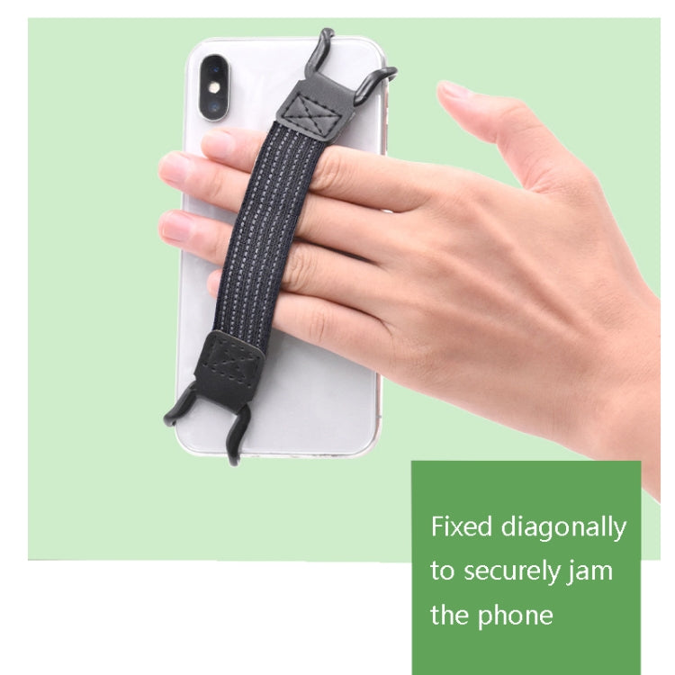 5 PCS Mobile Phone Back Strapping Bracket Lazy Phone And Tablet Back Stick Bracket, Style: 2 x 13cm (Black Iron Buckle) - Lazy Bracket by PMC TechLife | Online Shopping South Africa | PMC TechLife