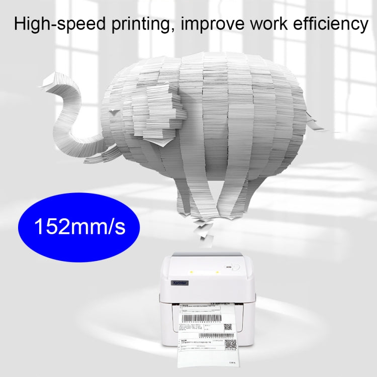 Xprinter XP-420B 108mm Express Order Printer Thermal Label Printer, Style:USB+LAN Port(UK Plug) - free shipping - PMC TechLife - Order now!
