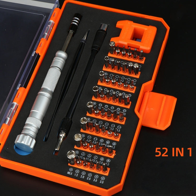 Obadun 9802B 52 in 1 Aluminum Alloy Handle Hardware Tool Screwdriver Set Home Precision Screwdriver Mobile Phone Disassembly Tool(Orange Box) - free shipping - PMC TechLife - Order now!