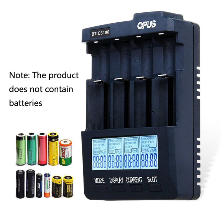 OPUS BT-C3100 Smart Smart Digital Intelligent 4-Slot Battery Charger(EU Plug) - free shipping - PMC TechLife - Order now!