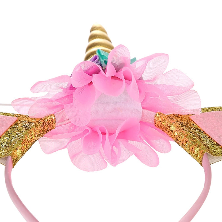 Unicorn Headband Children Birthday Festival Party Hair Accessories(Rose Red 1) - Holiday Decorations by PMC TechLife | Online Shopping South Africa | PMC TechLife