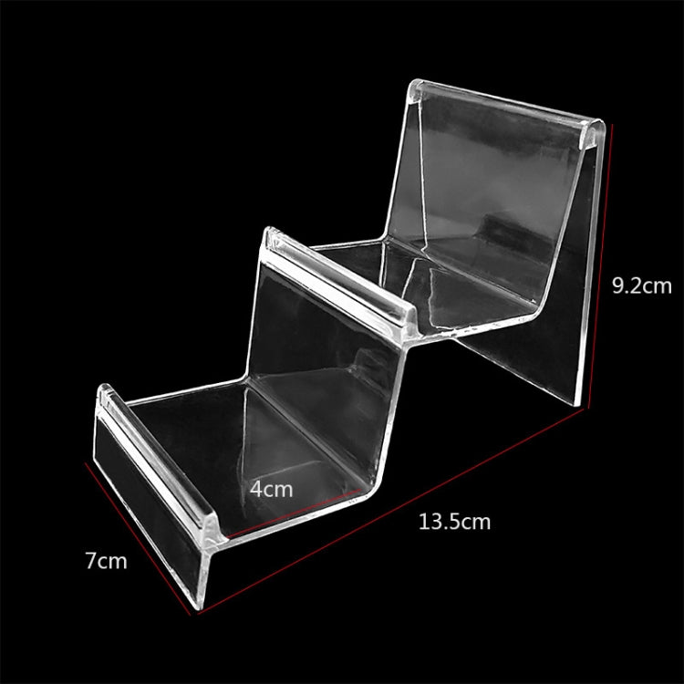 10 PCS Thickened Transparent Wallet Holder Plastic Phone Mask Display Stand Counter Display Stand,Specification: No. 3 2 Layer - Desktop Holder by PMC TechLife | Online Shopping South Africa | PMC TechLife