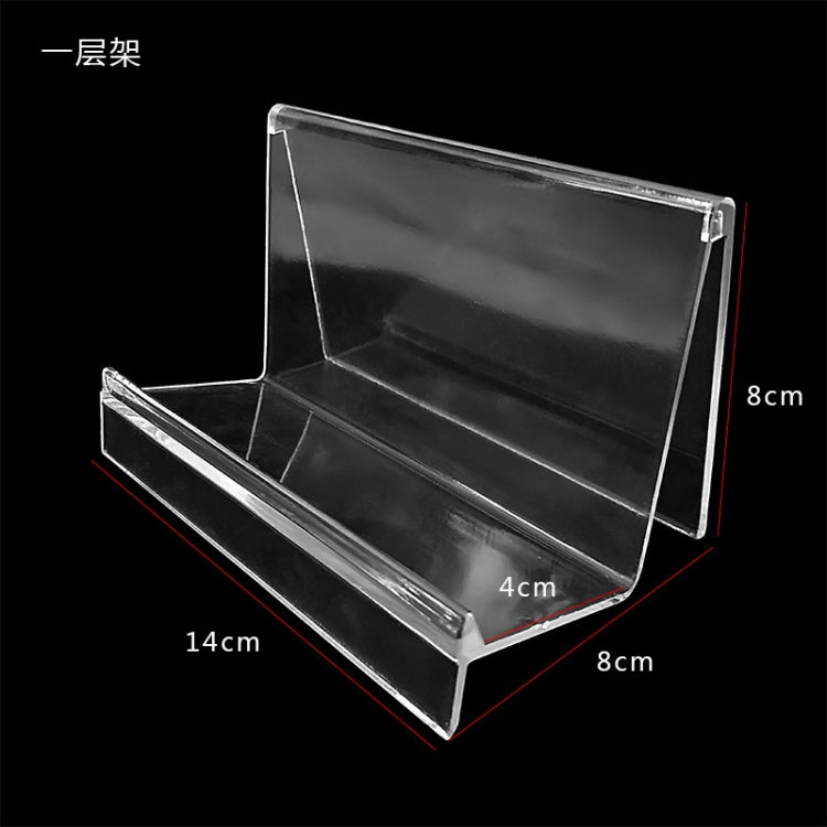 10 PCS Thickened Transparent Wallet Holder Plastic Phone Mask Display Stand Counter Display Stand,Specification: No. 4 1 Layer - Desktop Holder by PMC TechLife | Online Shopping South Africa | PMC TechLife