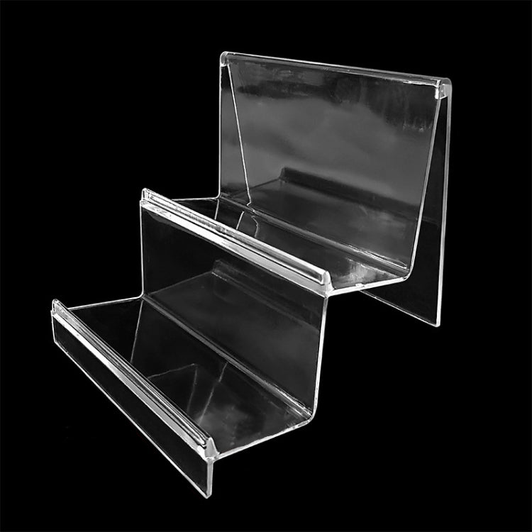 10 PCS Thickened Transparent Wallet Holder Plastic Phone Mask Display Stand Counter Display Stand,Specification: No. 4 2 Layer - Desktop Holder by PMC TechLife | Online Shopping South Africa | PMC TechLife
