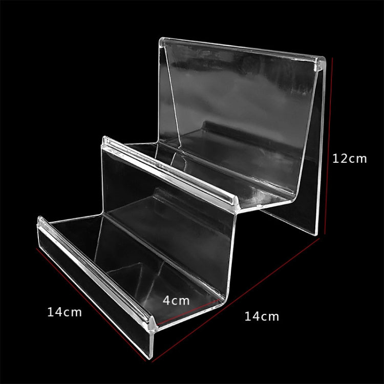 10 PCS Thickened Transparent Wallet Holder Plastic Phone Mask Display Stand Counter Display Stand,Specification: No. 4 2 Layer - Desktop Holder by PMC TechLife | Online Shopping South Africa | PMC TechLife