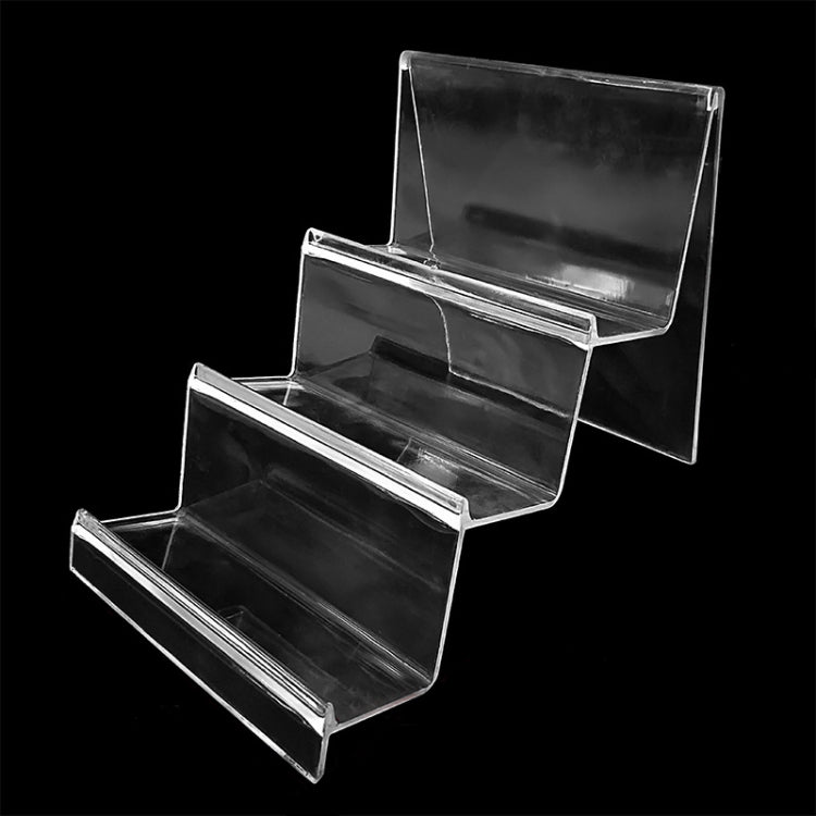 10 PCS Thickened Transparent Wallet Holder Plastic Phone Mask Display Stand Counter Display Stand,Specification: No. 4 3 Layer - Desktop Holder by PMC TechLife | Online Shopping South Africa | PMC TechLife