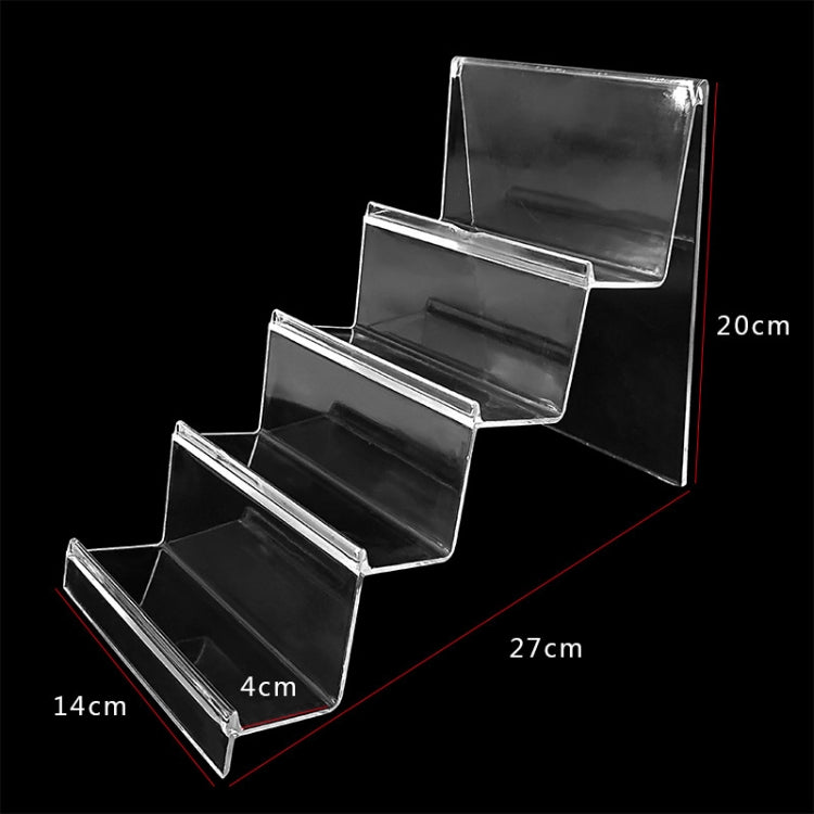 10 PCS Thickened Transparent Wallet Holder Plastic Phone Mask Display Stand Counter Display Stand,Specification: No. 4 4 Layer - Desktop Holder by PMC TechLife | Online Shopping South Africa | PMC TechLife