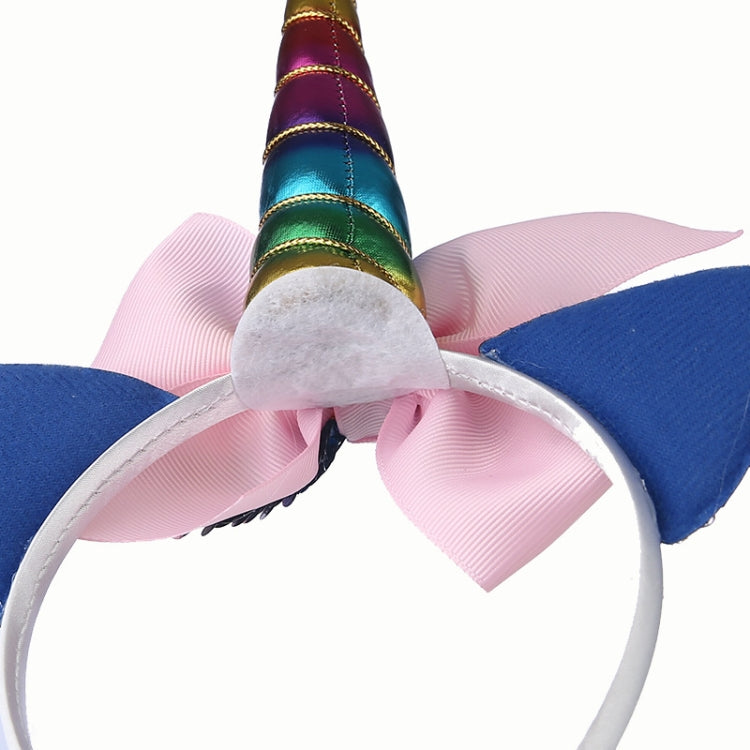 2 PCS F036 Unicorn Headband Children Birthday Festival Party Hair Accessories(Rose Red) - Holiday Decorations by PMC TechLife | Online Shopping South Africa | PMC TechLife