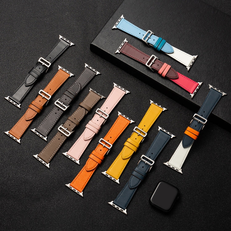 Cowhide Leather Strap Watch Band For Apple Watch Ultra 49mm&Watch Ultra 2 49mm / Series 9&8&7 45mm / SE 3&SE 2&6&SE&5&4 44mm / 3&2&1 42mm(Dark Brown) - Watch Bands by PMC TechLife | Online Shopping South Africa | PMC TechLife | Buy Now Pay Later Mobicred