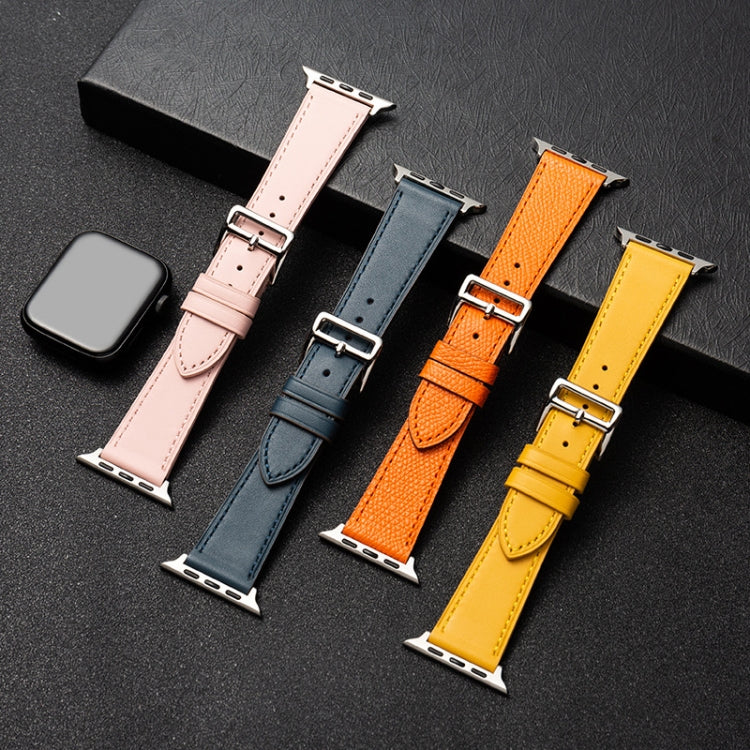 Cowhide Leather Strap Watch Band For Apple Watch Ultra 49mm&Watch Ultra 2 49mm / Series 9&8&7 45mm / SE 3&SE 2&6&SE&5&4 44mm / 3&2&1 42mm(Dark Brown) - Watch Bands by PMC TechLife | Online Shopping South Africa | PMC TechLife | Buy Now Pay Later Mobicred