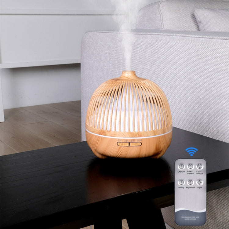Bird Cage Wood Graphic Aromatherapy Machine Ultrasonic Smart Home Colorful Night Light Hollow Humidifier, Product specifications: US Plug(Light Wood Pattern) - free shipping - PMC TechLife - Order now!