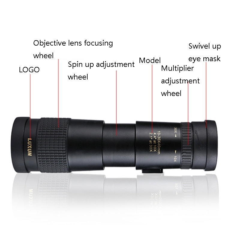 LUXUN 10-30x40 Single-Cylinder HD High-Power Telescope Mobile Phone Mini Telescope(Telescope Set) - free shipping - PMC TechLife - Order now!