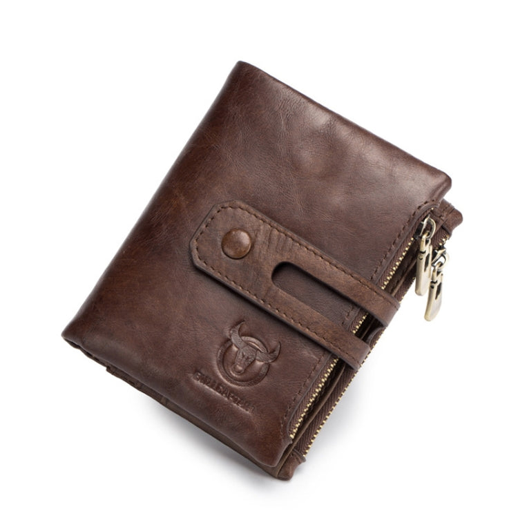 BULL CAPTAIN 021 Leather Men Vertical Wallet Short Multi-Function Wallet(Brown) - Wallets by BULL CAPTAIN | Online Shopping South Africa | PMC TechLife | Buy Now Pay Later Mobicred