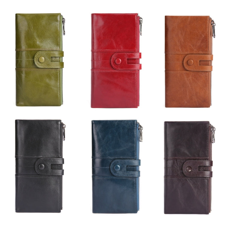 Retro Ladies RFID Wallet Leather Long Mobile Phone Bag(Black) - free shipping - PMC TechLife - Order now!