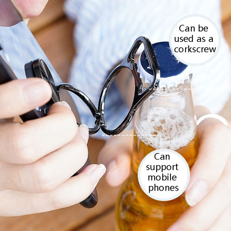 3 PCS Bottle Opener Folding Metal Mobile Phone Bracket Ring Buckle Bracket Car Magnets Live Desktop Bracket(Rose Gold) - Ring Holder by PMC TechLife | Online Shopping South Africa | PMC TechLife