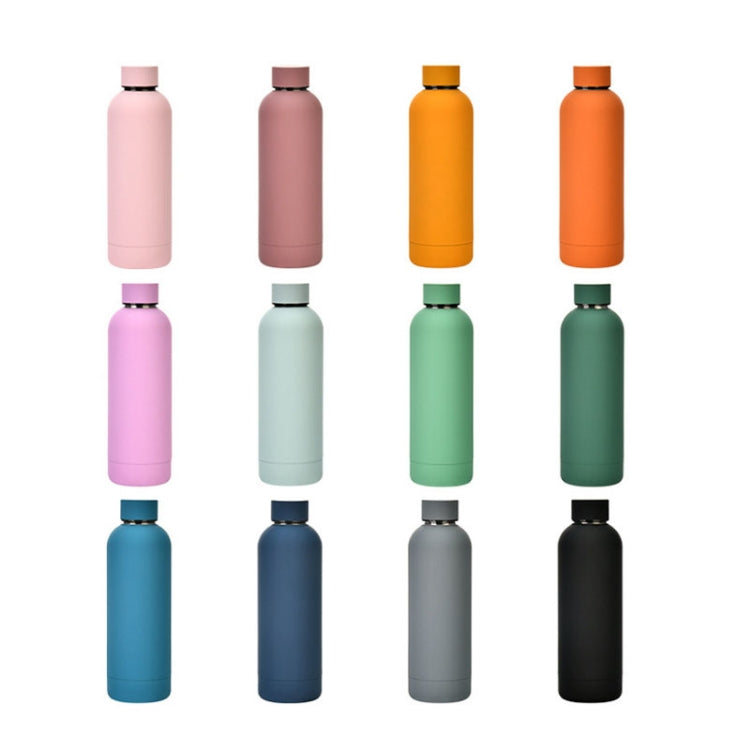 Stainless Steel Outdoor Matte Water Bottle Portable Sports Water Cup Rubber Paint Insulation Cup(Gray Green) - free shipping - PMC TechLife - Order now!