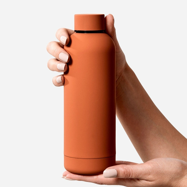 Stainless Steel Outdoor Matte Water Bottle Portable Sports Water Cup Rubber Paint Insulation Cup(Gray Green) - free shipping - PMC TechLife - Order now!