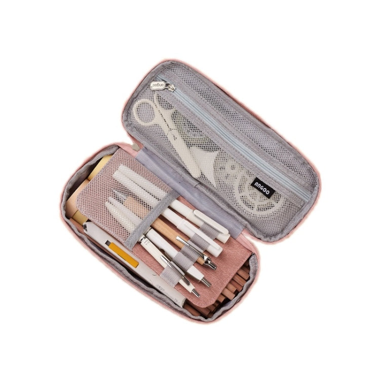 Angoo Cotton And Linen Large Capacity Pencil Stationery Bag(876 Dark Pink) - free shipping - PMC TechLife - Order now!