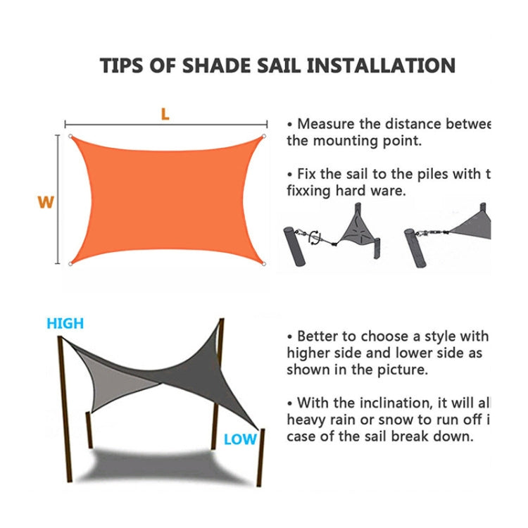 Outdoor Garden Sunshade Sail Waterproof Anti-UV Canopy, Size: 4m x 4m(Royal Blue) - Tents & Accessories by PMC TechLife | Online Shopping South Africa | PMC TechLife
