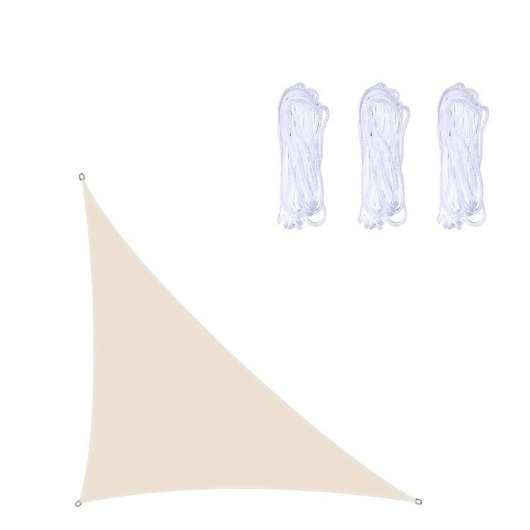 Triangle Outdoor Garden Sunshade Sail Waterproof Anti-UV Canopy, Size: 5m x 5m x 7.1m(Beige) - Tents & Accessories by PMC TechLife | Online Shopping South Africa | PMC TechLife