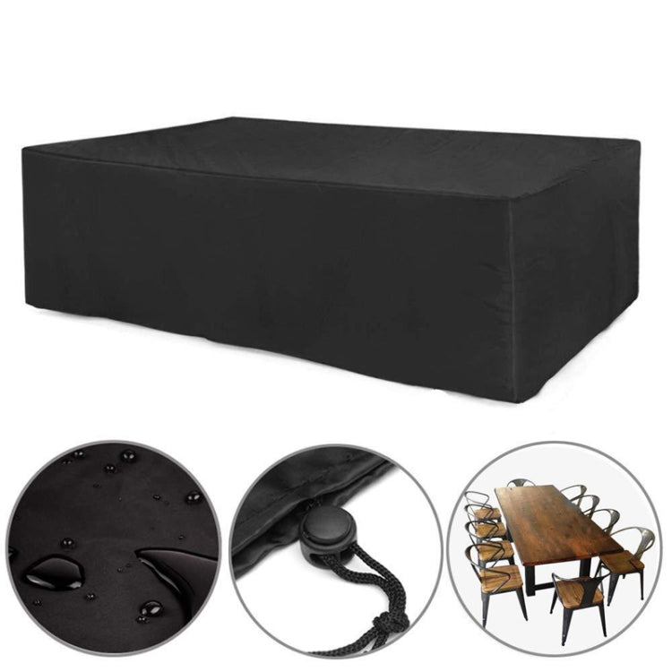 Outdoor Oxford Cloth Furniture Cover Garden Dustproof Waterproof And UV-Proof Table And Chair Protective Cover, Size: 160x160x80cm(Black) - Dust Covers by PMC TechLife | Online Shopping South Africa | PMC TechLife
