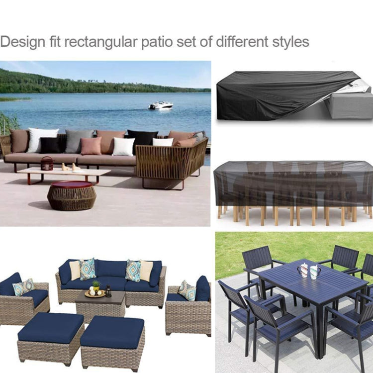 Outdoor Oxford Cloth Furniture Cover Garden Dustproof Waterproof And UV-Proof Table And Chair Protective Cover, Size: 160x160x80cm(Black) - Dust Covers by PMC TechLife | Online Shopping South Africa | PMC TechLife