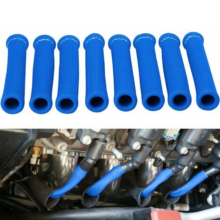 8 PCS / Set High-Temperature Car Spark Plug Protective Cover Spark Plug Heat Shield(Blue) - free shipping - PMC TechLife - Order now!