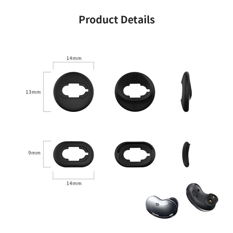 2 Sets Bluetooth Earphone Silicone Earplug Caps For Samsung Galaxy Buds Live(White-2 Pairs) - Anti-dust & Ear Caps by PMC TechLife | Online Shopping South Africa | PMC TechLife