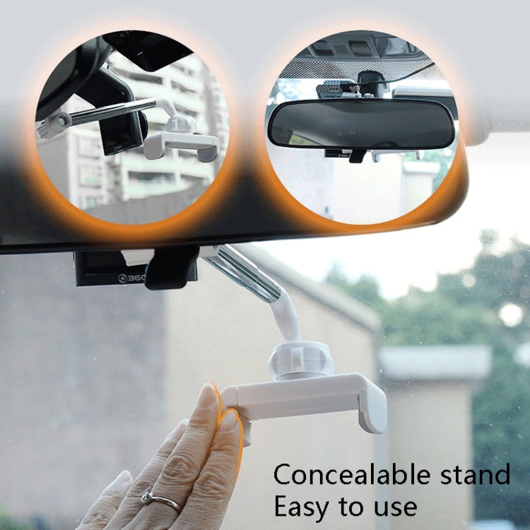 2 PCS Car Mobile Phone Bracket Rearview Mirror Navigation Bracket Driving Recorder Fixed Clipper Post-Lens Bracket(White) - free shipping - PMC TechLife - Order now!