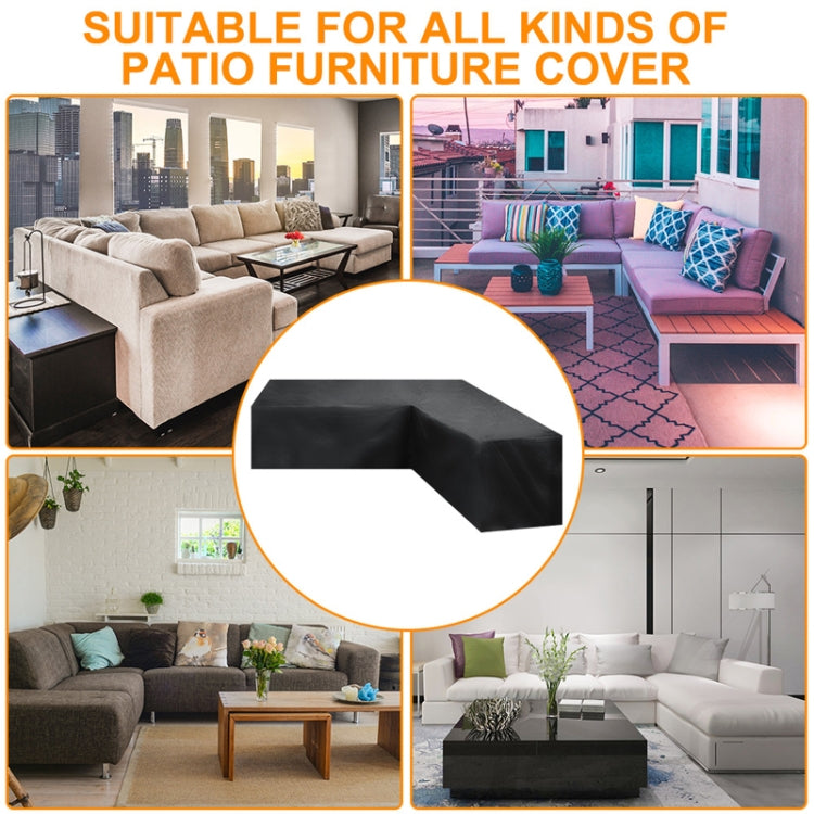 Outdoor Garden Furniture Corner Sofa Cover Dustproof Table Cover, Size: 300x300x98cm(Black) - Dust Covers by PMC TechLife | Online Shopping South Africa | PMC TechLife