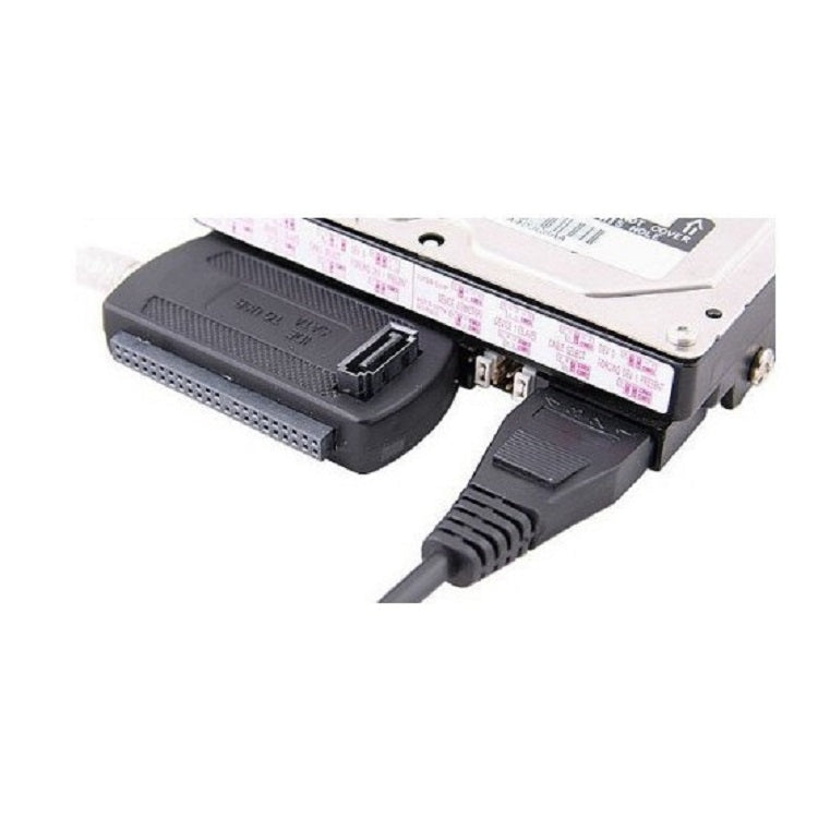 YP009 Three-Purpose USB to IDE/SATA Easy Drive Cable Hard Disk Drive Data Cable with Power Supply(UK Plug Set) - USB to IDE / SATA by PMC TechLife | Online Shopping South Africa | PMC TechLife