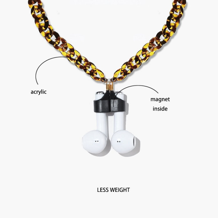 Wireless Earphones Acrylic Strong Magnetic Anti-Lost Chain For AirPods(Leopard) - Anti-lost & Holder by PMC TechLife | Online Shopping South Africa | PMC TechLife