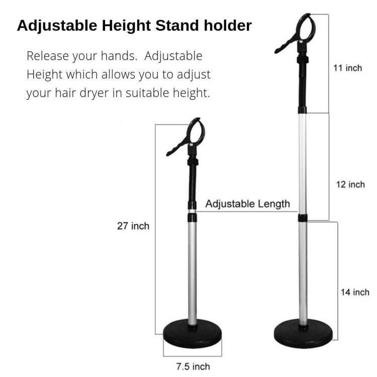 Stainless Steel Hair Dryer Storage Bracket Lazy Hair Dryer Hairdressing Bracket(Landing Models) - Shelf & Hooks by PMC TechLife | Online Shopping South Africa | PMC TechLife