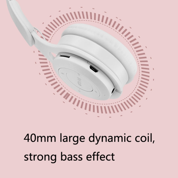 M6 Wireless Bluetooth Headset Folding Gaming Stereo Headset With Mic(Pink) - Headset & Headphone by PMC TechLife | Online Shopping South Africa | PMC TechLife