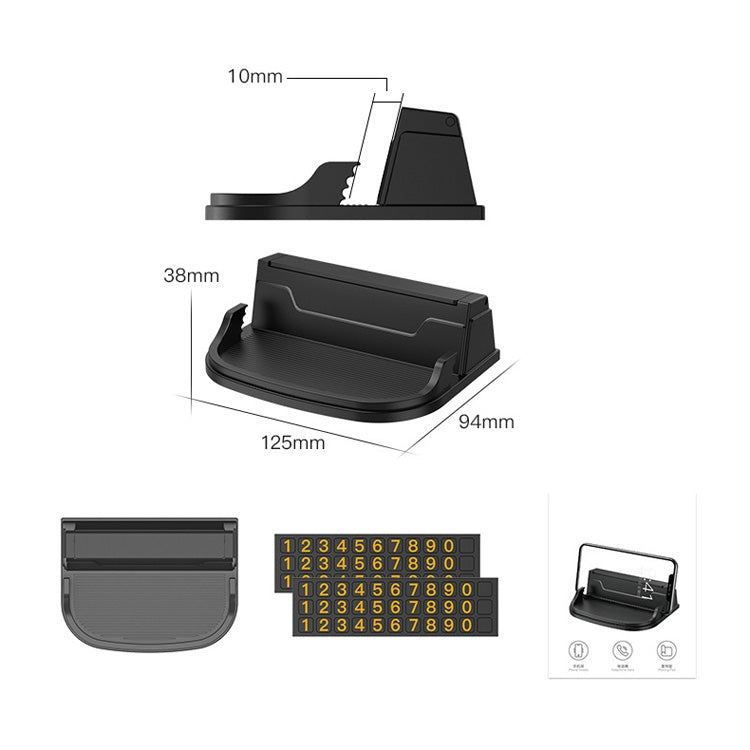 2 PCS Car Temporary Parking Card Car Mobile Phone Holder Multi-Function Hidden Temporary Parking Card(SD-1028) - Car Holders by PMC TechLife | Online Shopping South Africa | PMC TechLife
