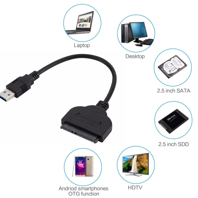 2.5-Inch USB To SATA Hard Drive Transfer SSD Hard Disk Play Passenger Cloud Data Cable - eSATA & SATA & IDE by PMC TechLife | Online Shopping South Africa | PMC TechLife